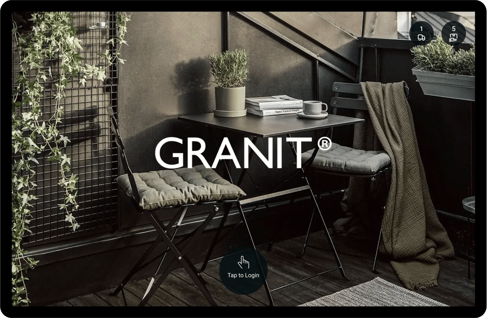 Granit background no tablet